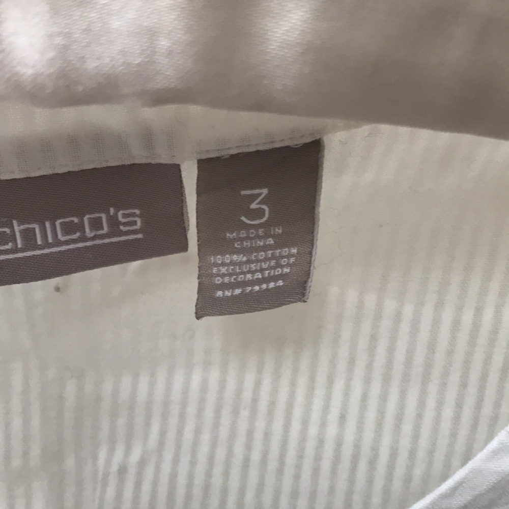 Chicos Embroidered Cotton blouse - Picture 6 of 8